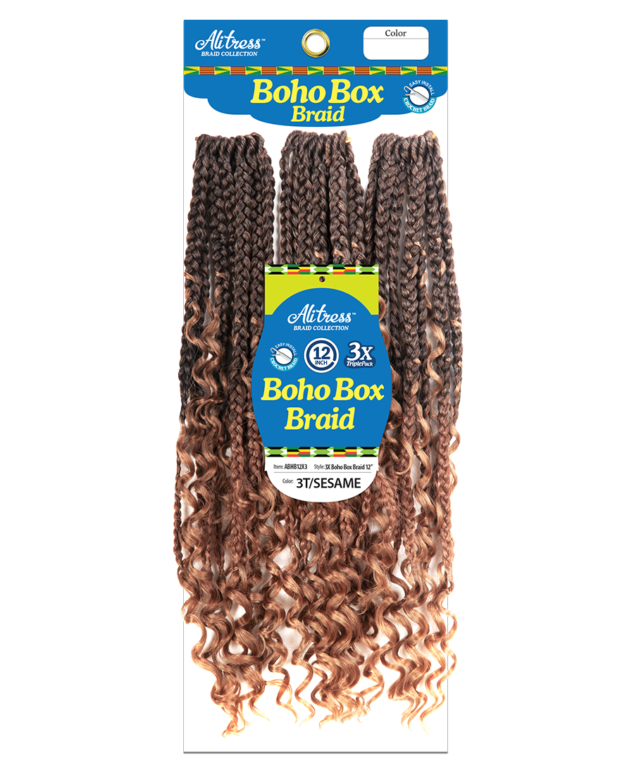 ALITRESS BOHO BOX BRAID 12"X 3PCS