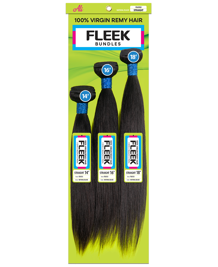 FLEEK 100% VIRGIN REMY BUNDLE 3PCS-STRAIGHT