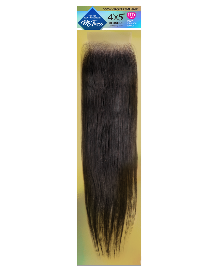 MS.TRESS REMI BUNDLE HD 4X5 LACE CLOSURE-STRAIGHT