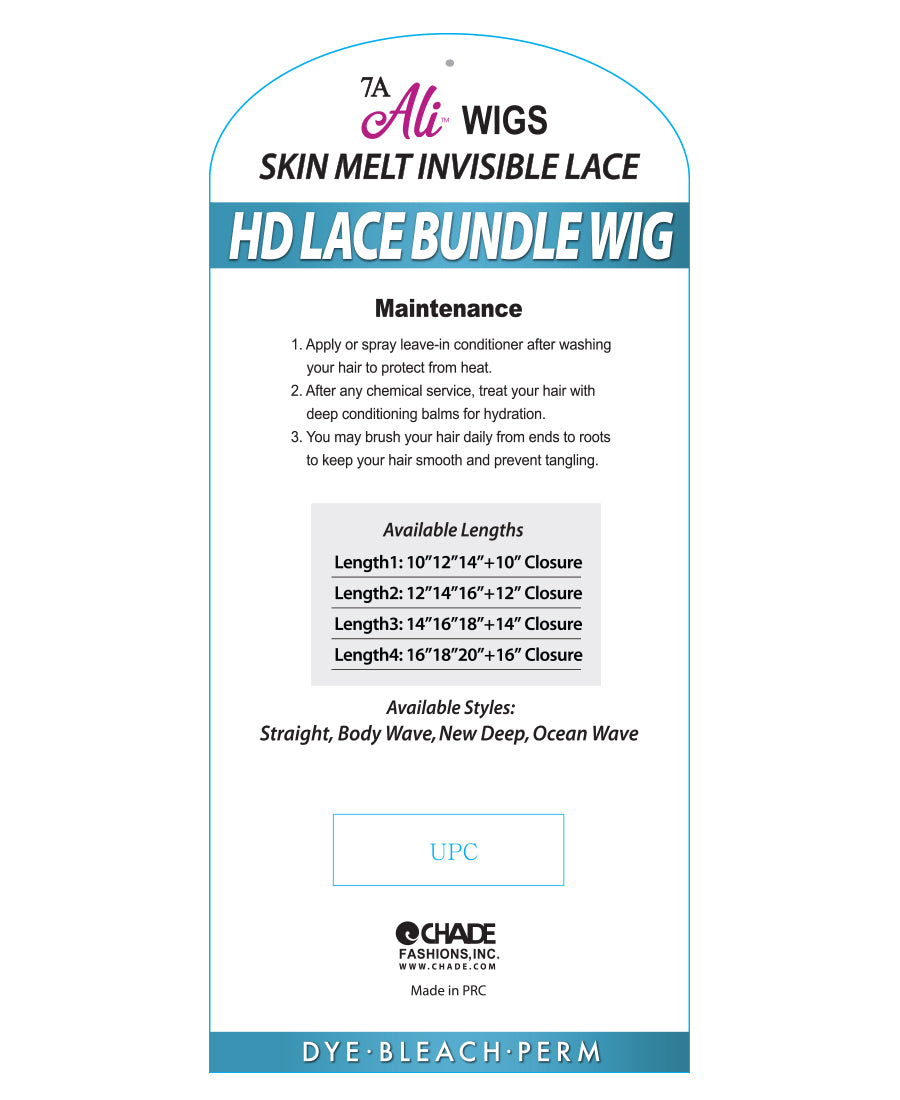 Ali Bundle Wig I part HD Lace- Ocean Wave